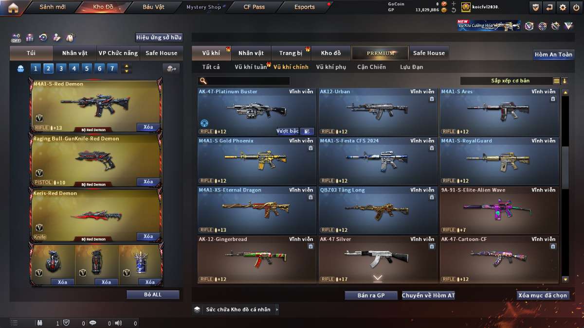 shop acc cf uy tin gia re